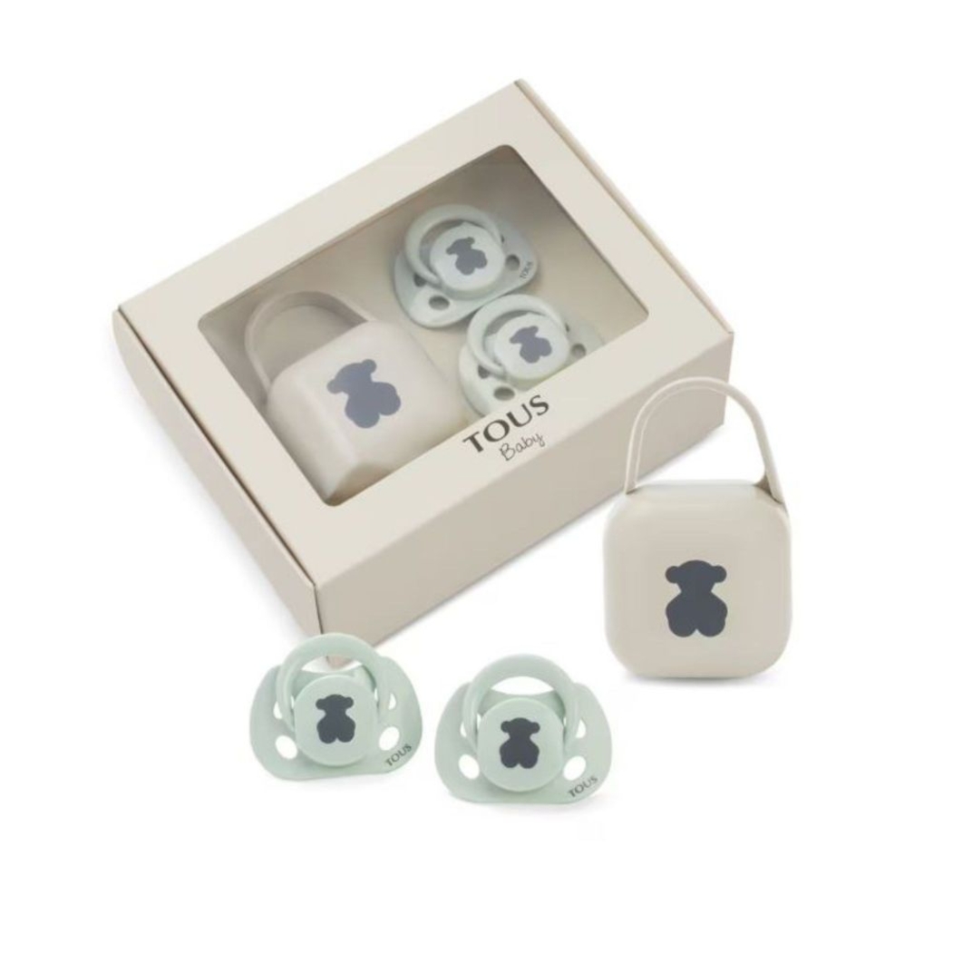 Conjunto 2 Chupetas Tous com Caixa de Transporte Bear 0m+ - Tous - 8434134324749