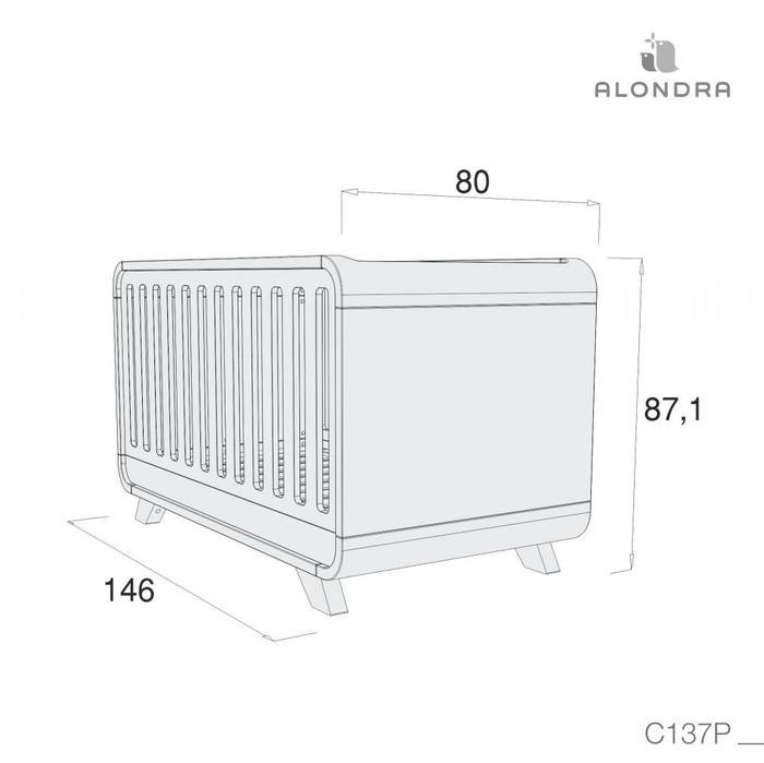 Cama Alondra Premium Kurve Essence Roble 3 Etapas - Alondra - 8431904300309