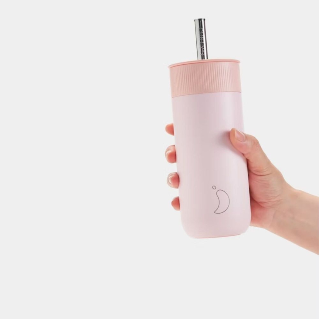 Copo com Palha Chilly's Serie 2 Switch Pink Blush 500ml - Chilly's - 607469948166