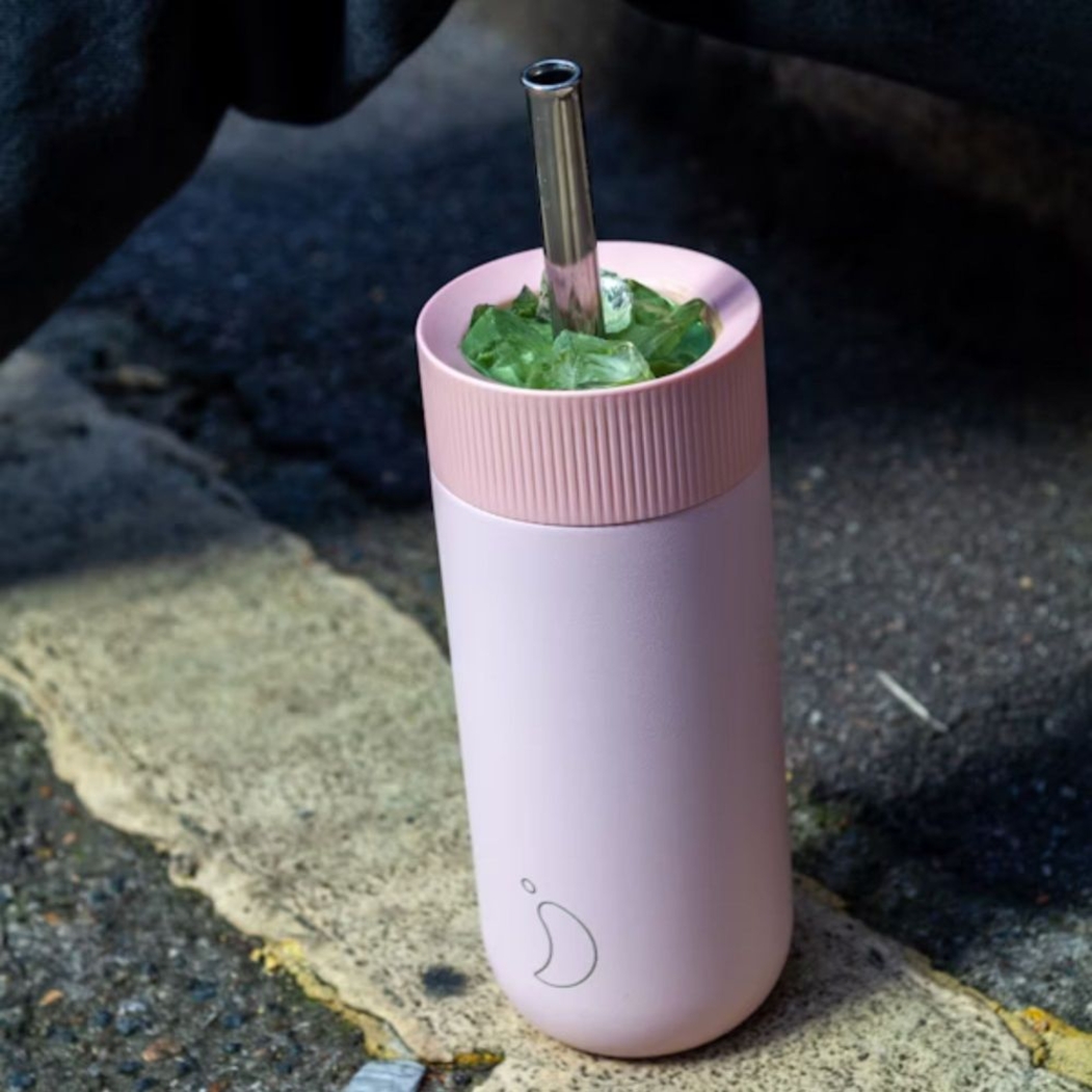 Copo com Palha Chilly's Serie 2 Switch Pink Blush 500ml - Chilly's - 607469948166