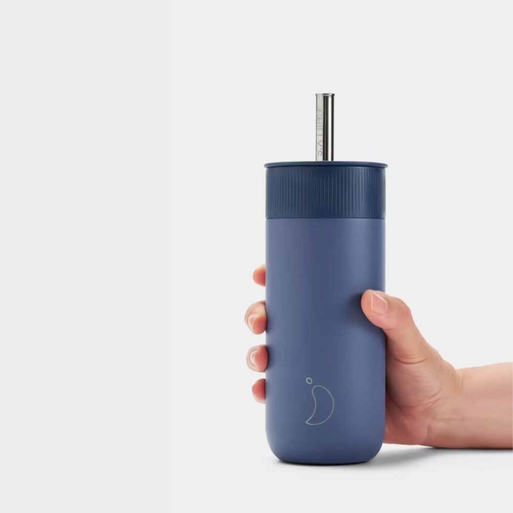 Copo com Palha Chilly's Serie 2 Switch Blue Whale 500ml - Chilly's - 607469948180