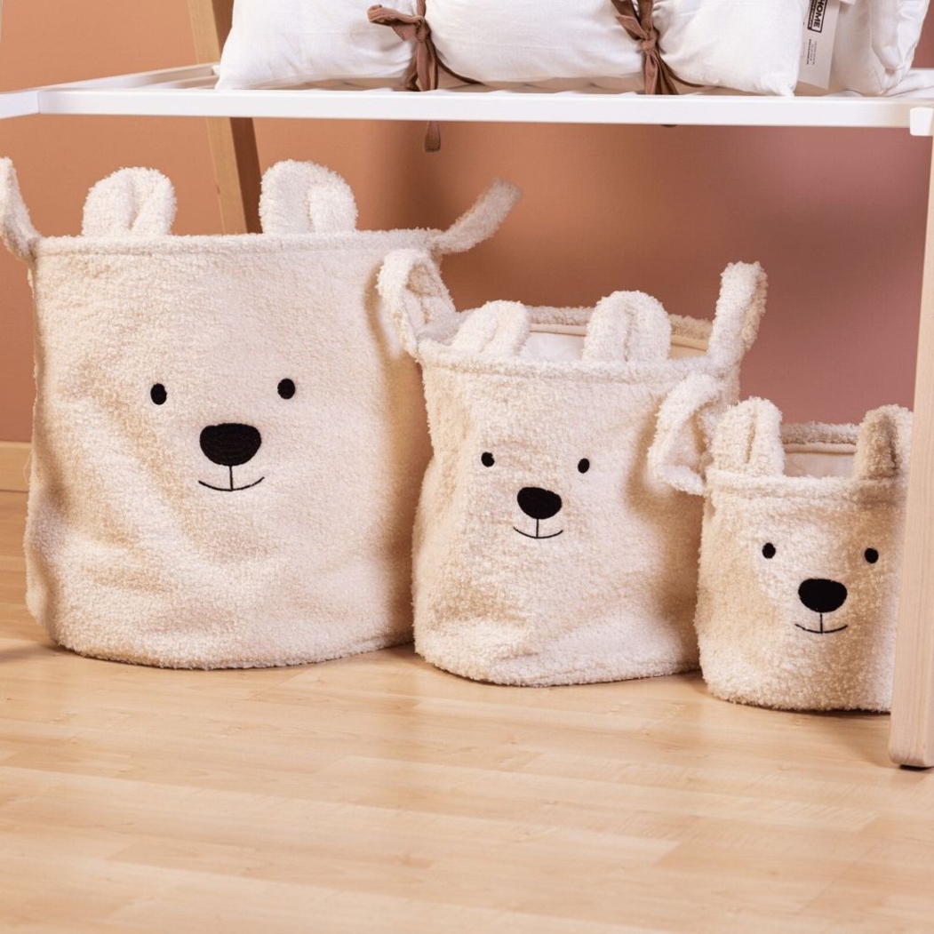 Conjunto 3 Cestos Childhome Teddy - Childhome - 5420007163105