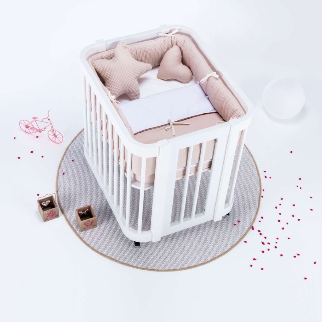 Mini Berço Convertível Alondra Crea Uno White com Colchão, Saco Cama e Protetor - Alondra - CREA1-K21-M1100-TX055