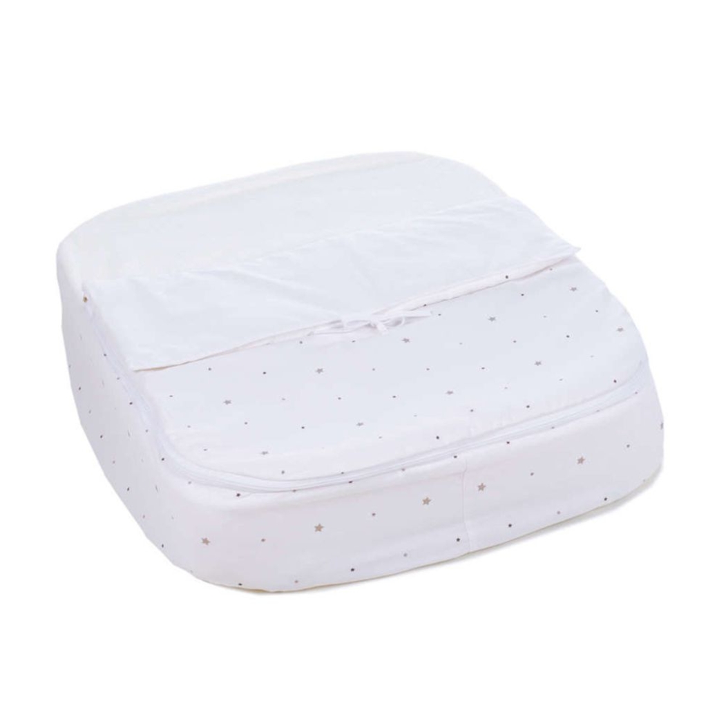 Mini Berço Convertível Alondra Crea Uno White com Colchão, Saco Cama e Protetor - Alondra - CREA1-K21-M1100-TX114