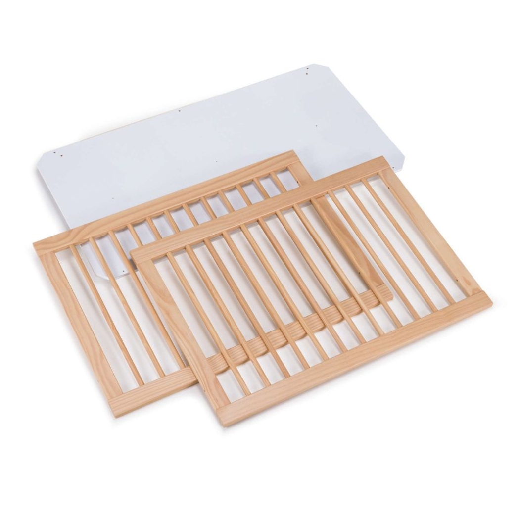 Berço Alondra Crea Due Nomad 3 em 1 com Colchão, Kit Co-Sleeping e Têxteis - Alondra - CREA2-K36-M5000-TX123