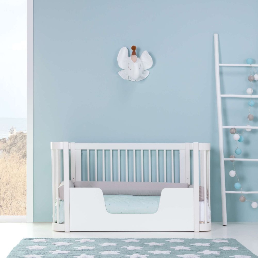 Berço Alondra Crea Tre White 4 em 1 com Saco Cama e Protetor - Alondra - CREA3-K40-M1100-TX127