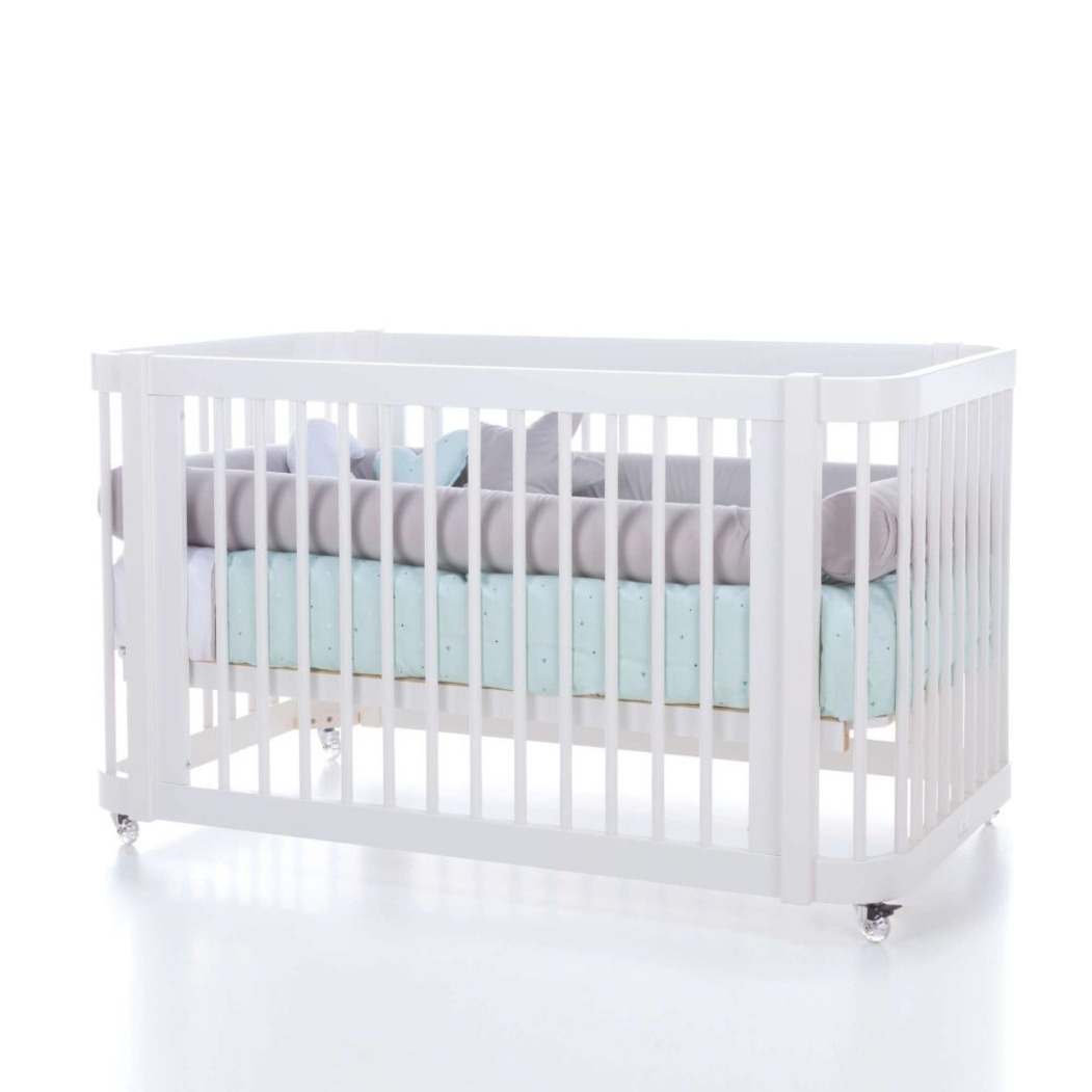 Berço Alondra Crea Tre White 4 em 1 com Saco Cama e Protetor - Alondra - CREA3-K40-M1100-TX127