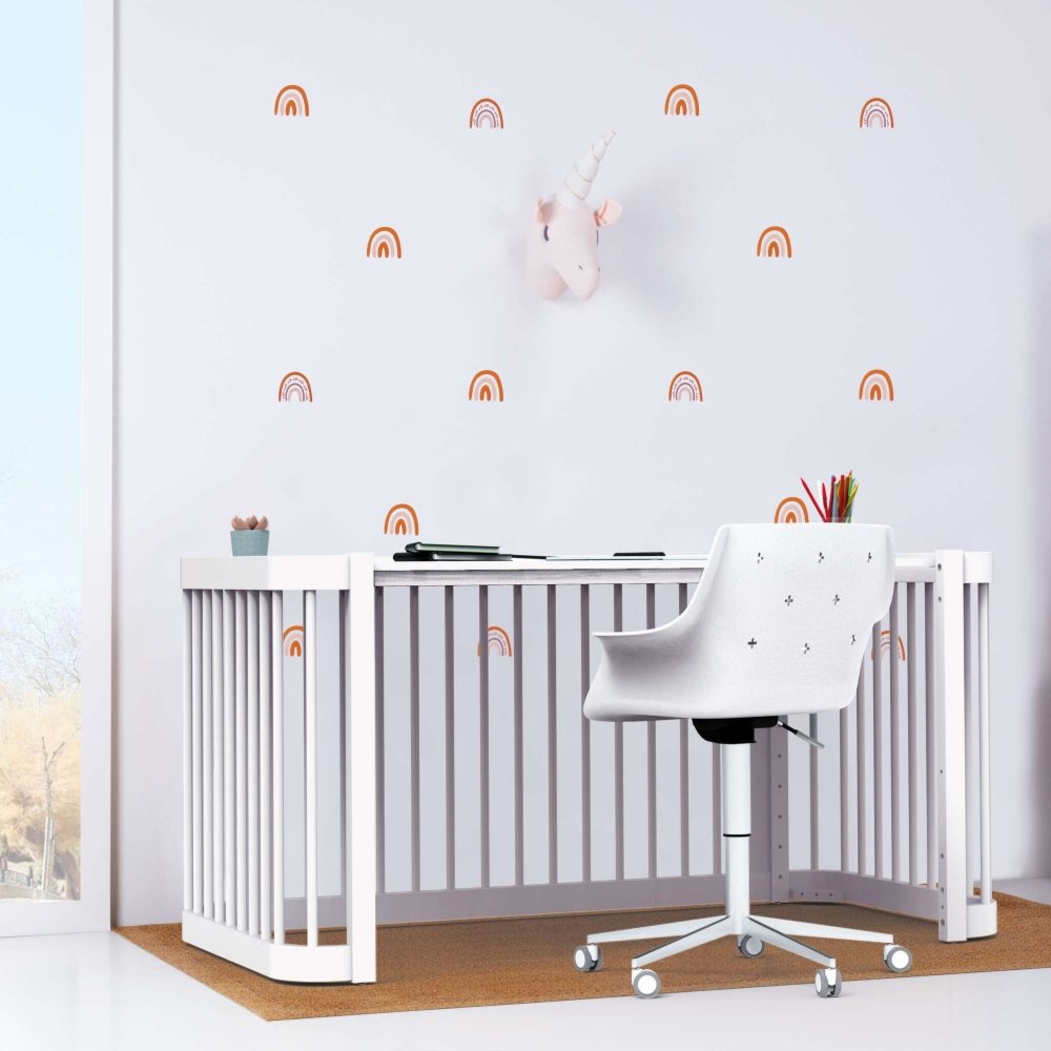 Berço Alondra Crea Tre White 4 em 1 com Colchão, Saco Cama e Protetor - Alondra - CREA3-K44-M1100-TX122