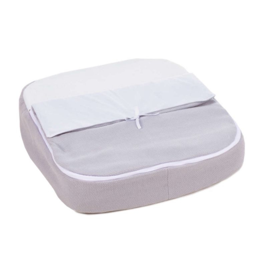 Mini Berço Convertível Alondra Crea Plus Uno Wood | White com Colchão, Kit Co-Sleeping e Têxteis - Alondra - CREAPLUS1-K22-M5011-TX178