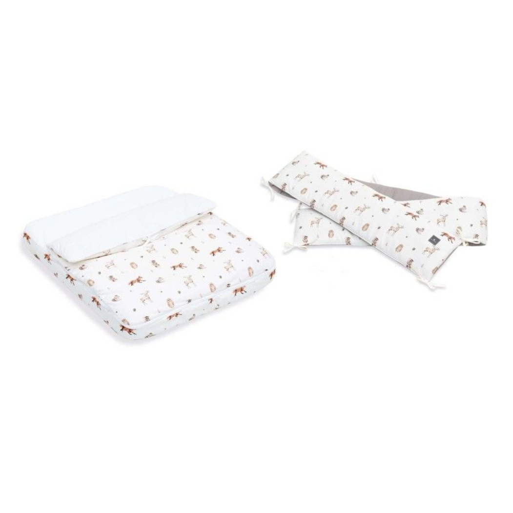 Mini Berço Convertível Alondra Crea Plus Uno Wood | Quartz com Colchão, Kit Co-Sleeping e Têxteis - Alondra - CREAPLUS1-K22-M5059-TX148