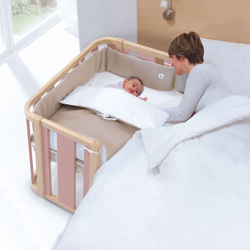 Mini Berço Convertível Alondra Crea Plus Uno Wood | Quartz com Colchão, Kit Co-Sleeping e Têxteis - Alondra - CREAPLUS1-K22-M5059-TX148