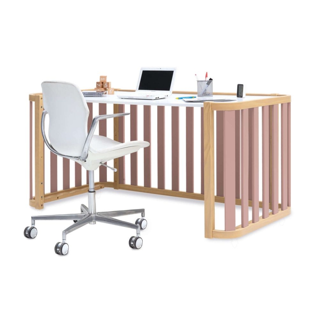 Mini Berço Convertível Alondra Crea Plus Tre Wood | Quartz 4 em 1 com Têxteis Berço - Alondra - CREAPLUS3-K41-M5059-TX122