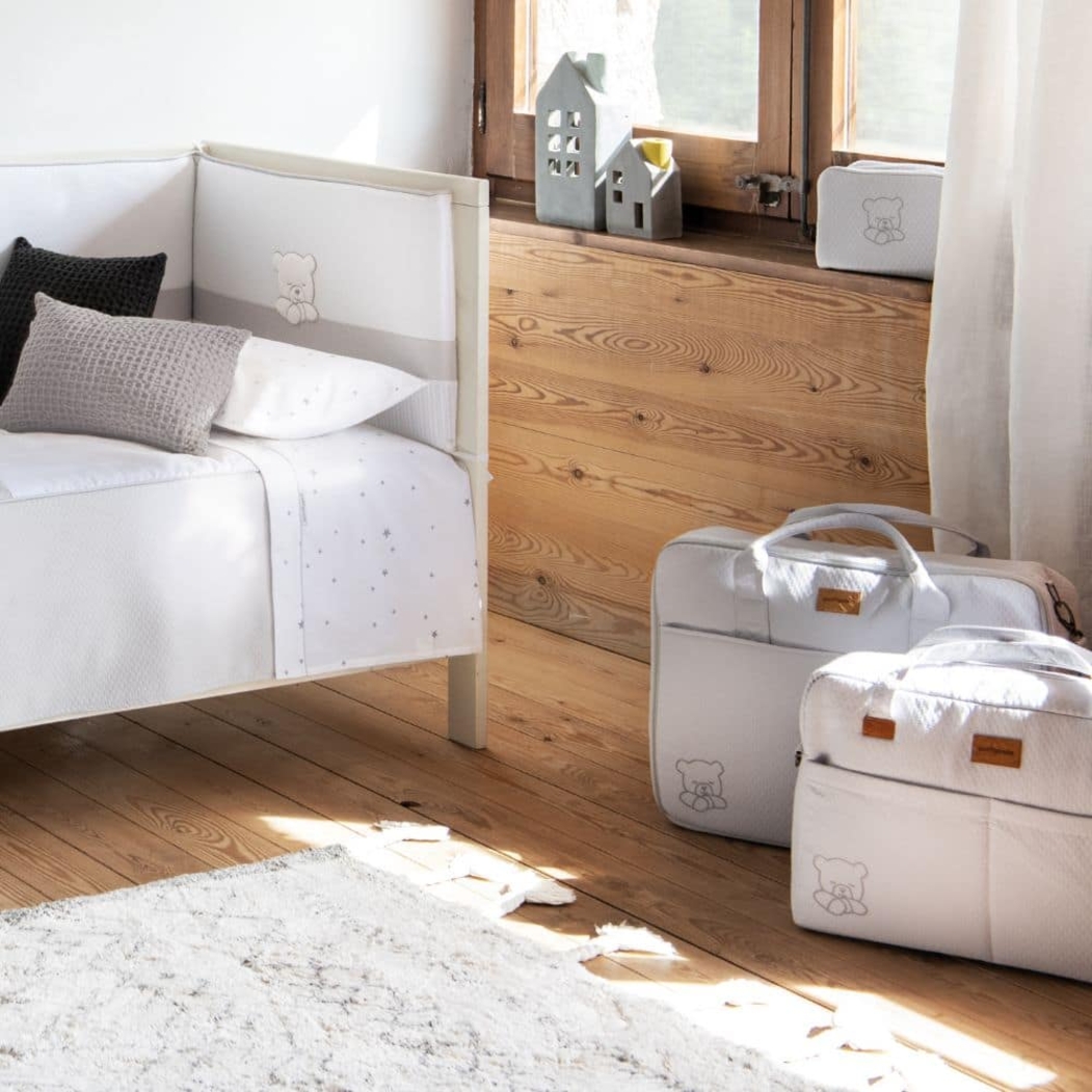 Bolsa de Maternidade Petit Praia Teddy Gris - Petit Praia - 8438082913086