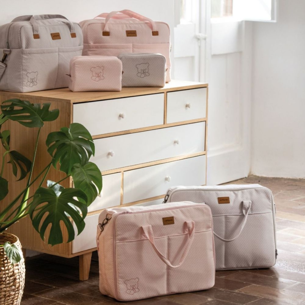 Bolsa de Maternidade Petit Praia Teddy Gris - Petit Praia - 8438082913086