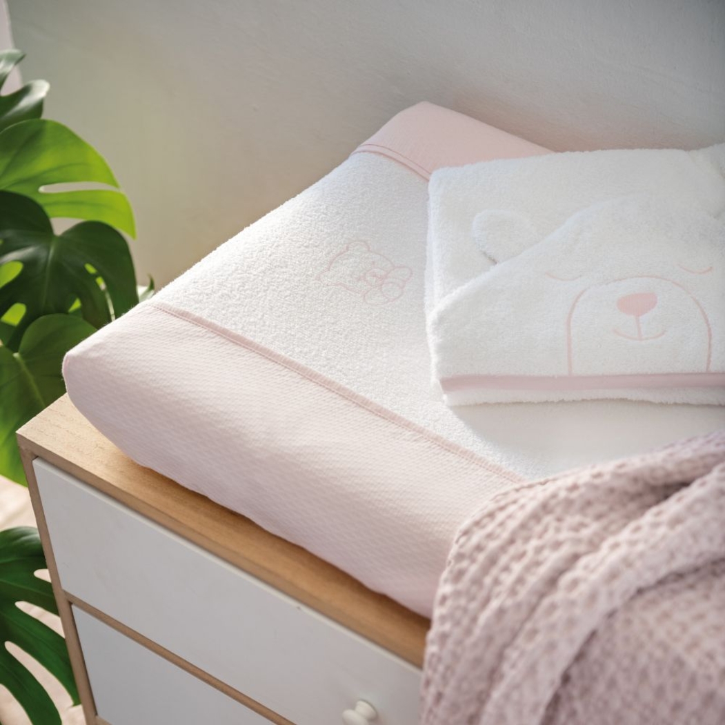 Forra Muda-Fraldas Petit Praia Teddy Rosa - Petit Praia - 8438082912874