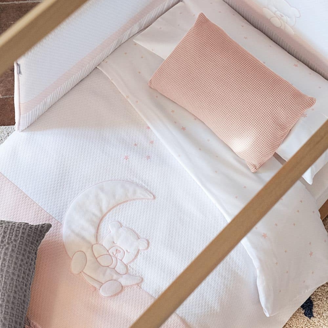Capa de Edredão Petit Praia Teddy Rosa - Petit Praia - 8438082912898