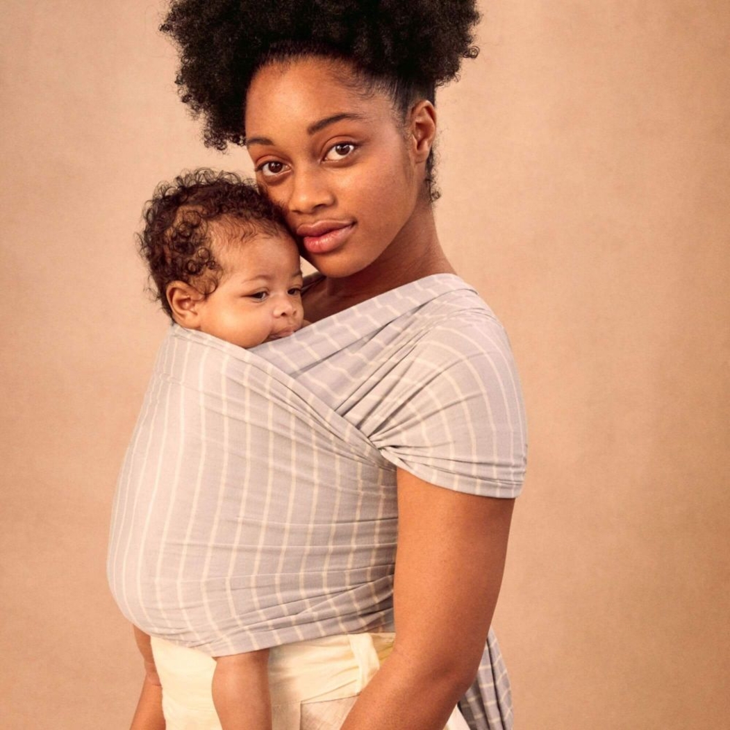 Wrap Ergobaby Aura Sustentável Grey Stripes - Ergobaby - 1220000208452