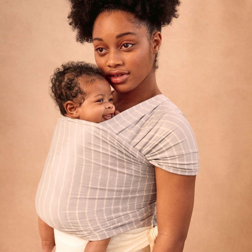 Wrap Ergobaby Aura Sustentável Grey Stripes - Ergobaby - 1220000208452