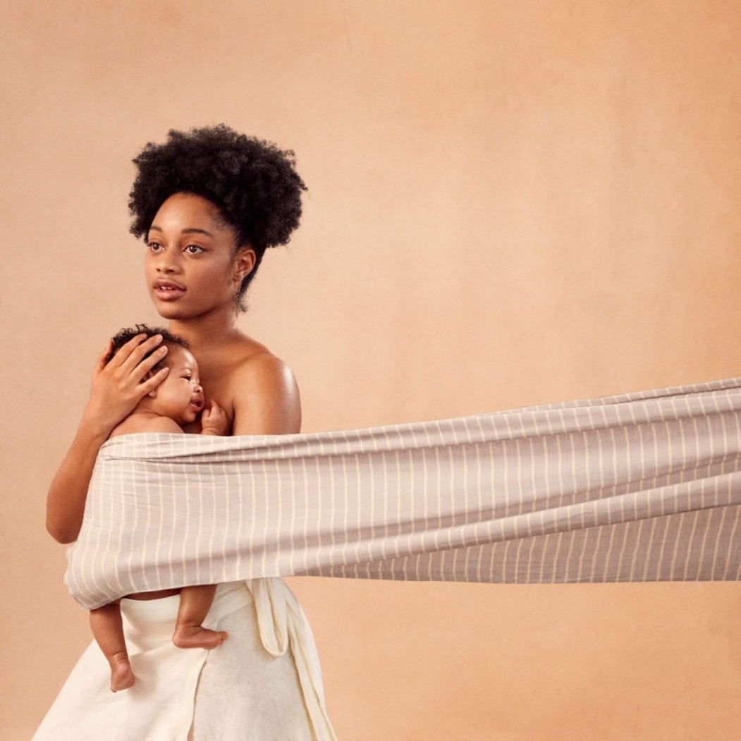 Wrap Ergobaby Aura Sustentável Grey Stripes - Ergobaby - 1220000208452