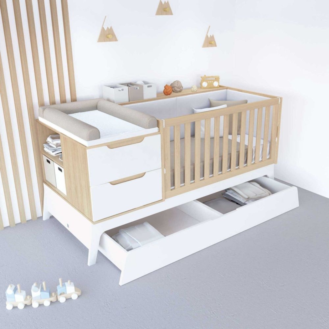 Convertível Alondra Zen com Colchão, Muda-Fraldas e Textéis - Alondra - K460CCOL-M8411-TX128