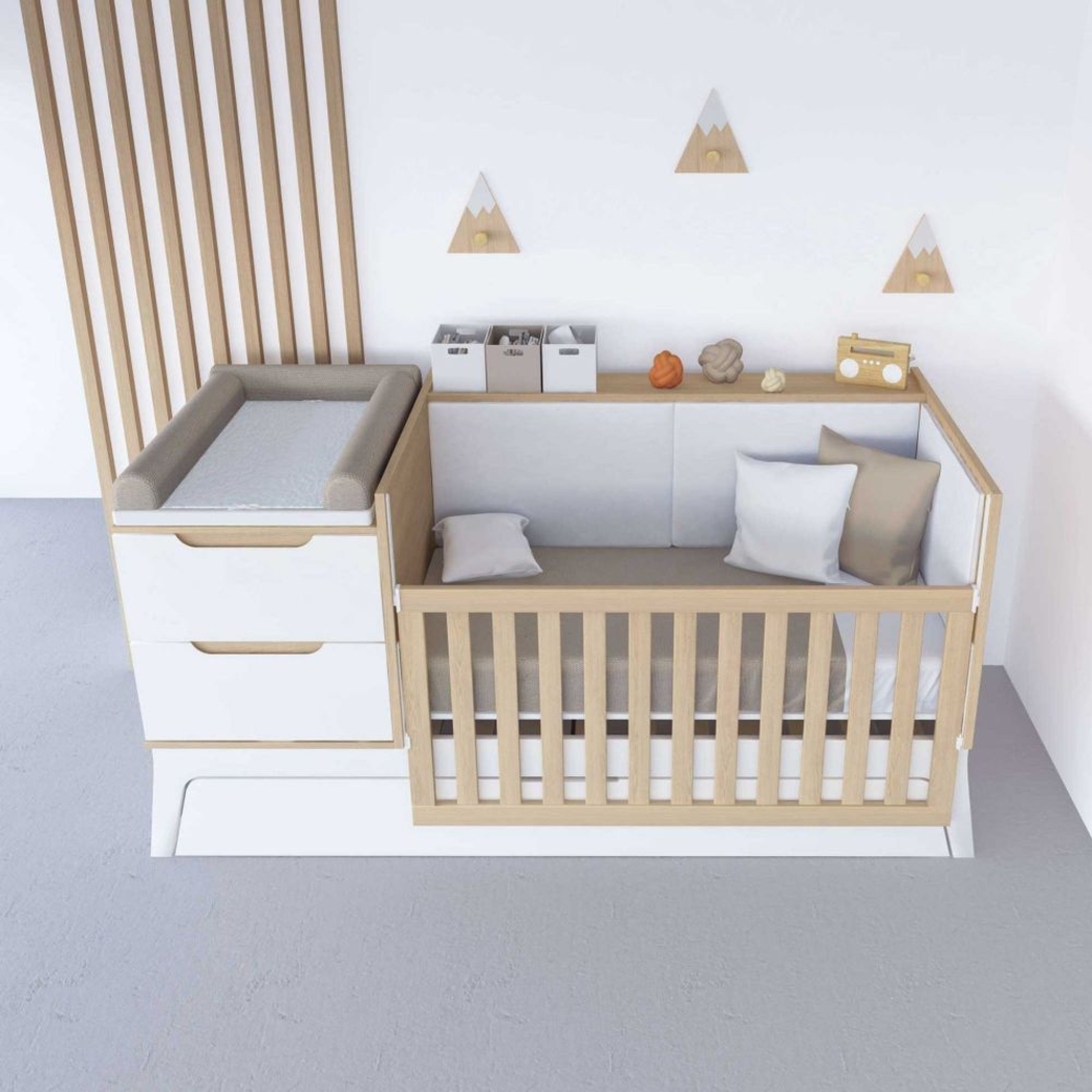 Convertível Alondra Zen com Colchão, Muda-Fraldas e Textéis - Alondra - K460CCOL-M8411-TX128