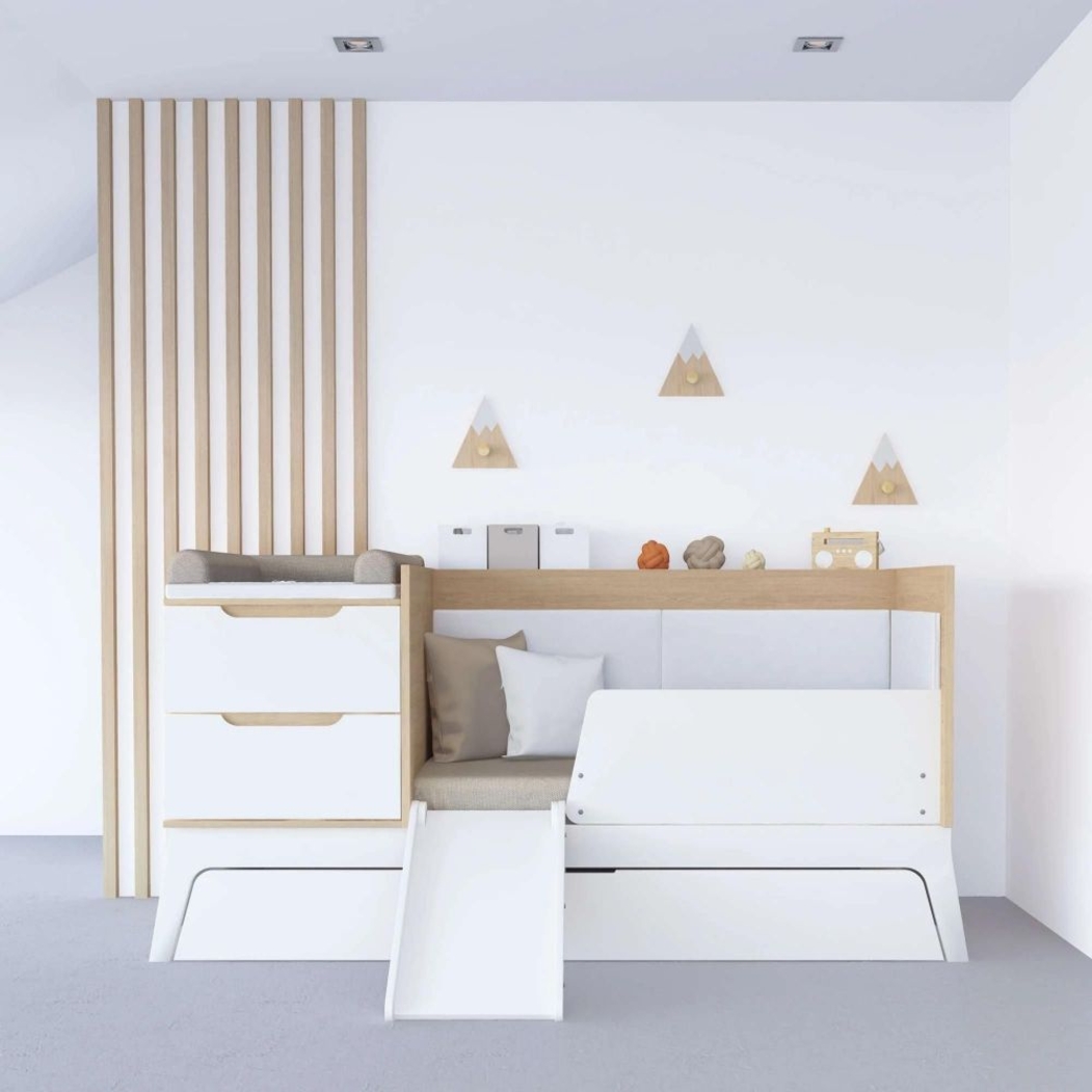 Convertível Alondra Zen com Colchão, Muda-Fraldas e Textéis - Alondra - K460NCOL-M8411-TX122