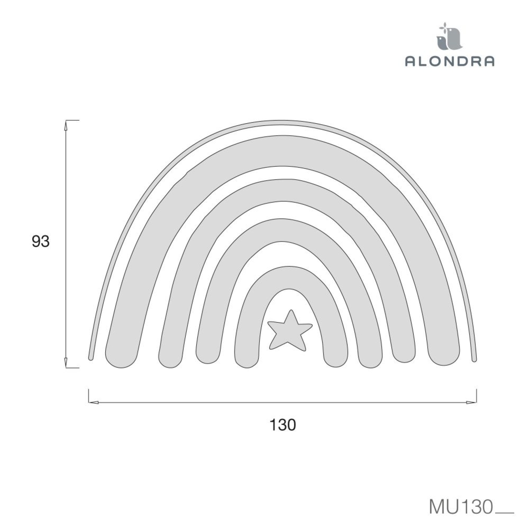 Adesivo de Parede Arco-íris Alondra Arcobaleno XL - Alondra - 8431904478961