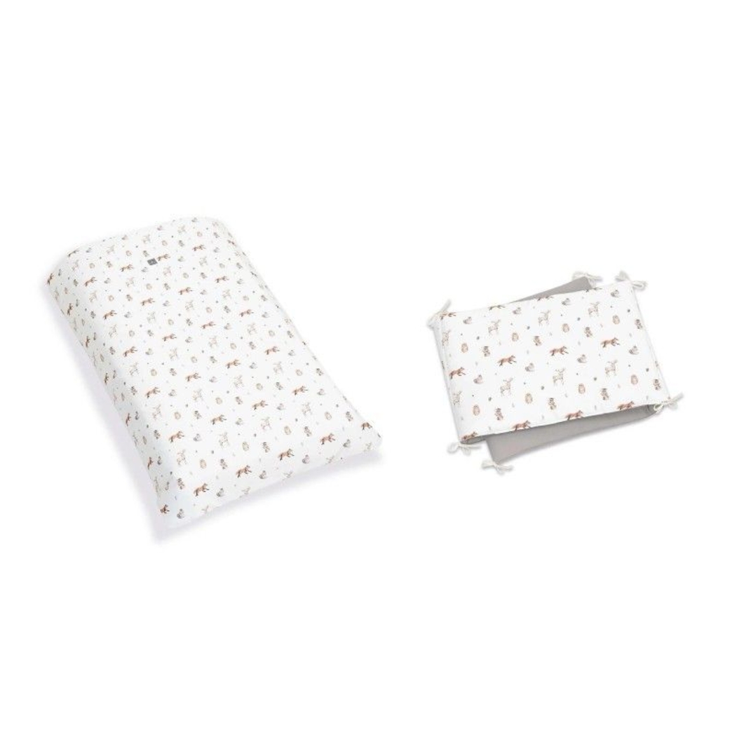 Berço Convertível Alondra Nexor Wood | Anthracite 4 em 1 com Colchão, Barra Infantil e Têxteis - Alondra - NEXOR-K15-M5895-TX148