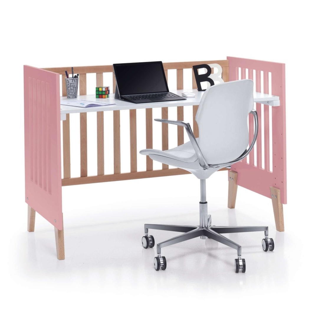 Berço Convertível Alondra Nexor Wood 4 em 1 com Barra Infantil - Alondra - NEXOR-K17-M5995
