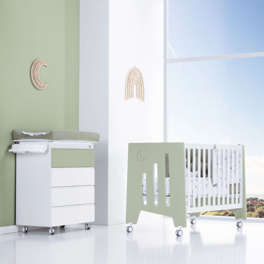 Berço Alondra Omni White 5 em 1 com Têxteis - Alondra - OMNI-K11-M7700-TX127