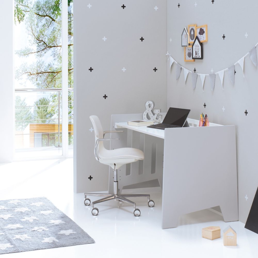 Berço Alondra Omni Grey 5 em 1 com Têxteis - Alondra - OMNI-K11-M7778-TX128