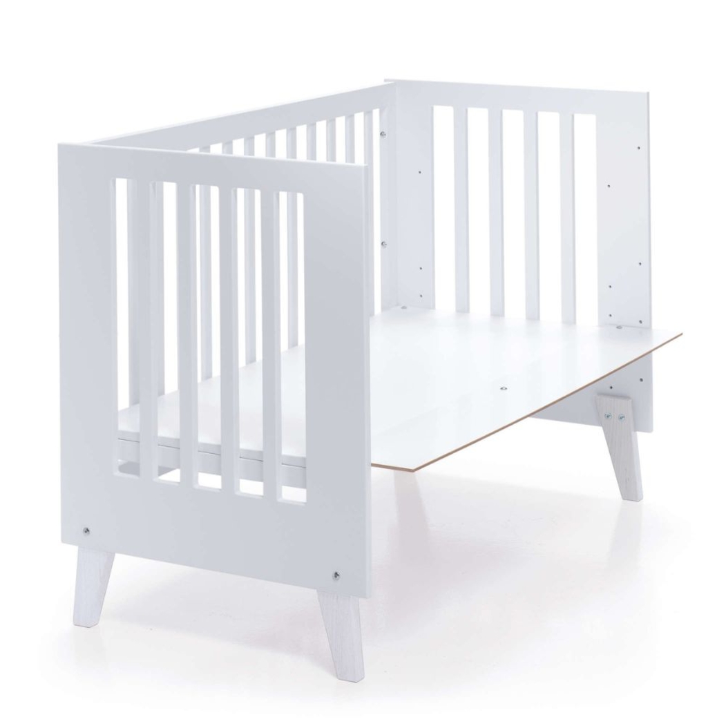 Berço Alondra Omni Pink 5 em 1 com Barra Infantil e Têxteis - Alondra - OMNI-K13-M7742-TX178