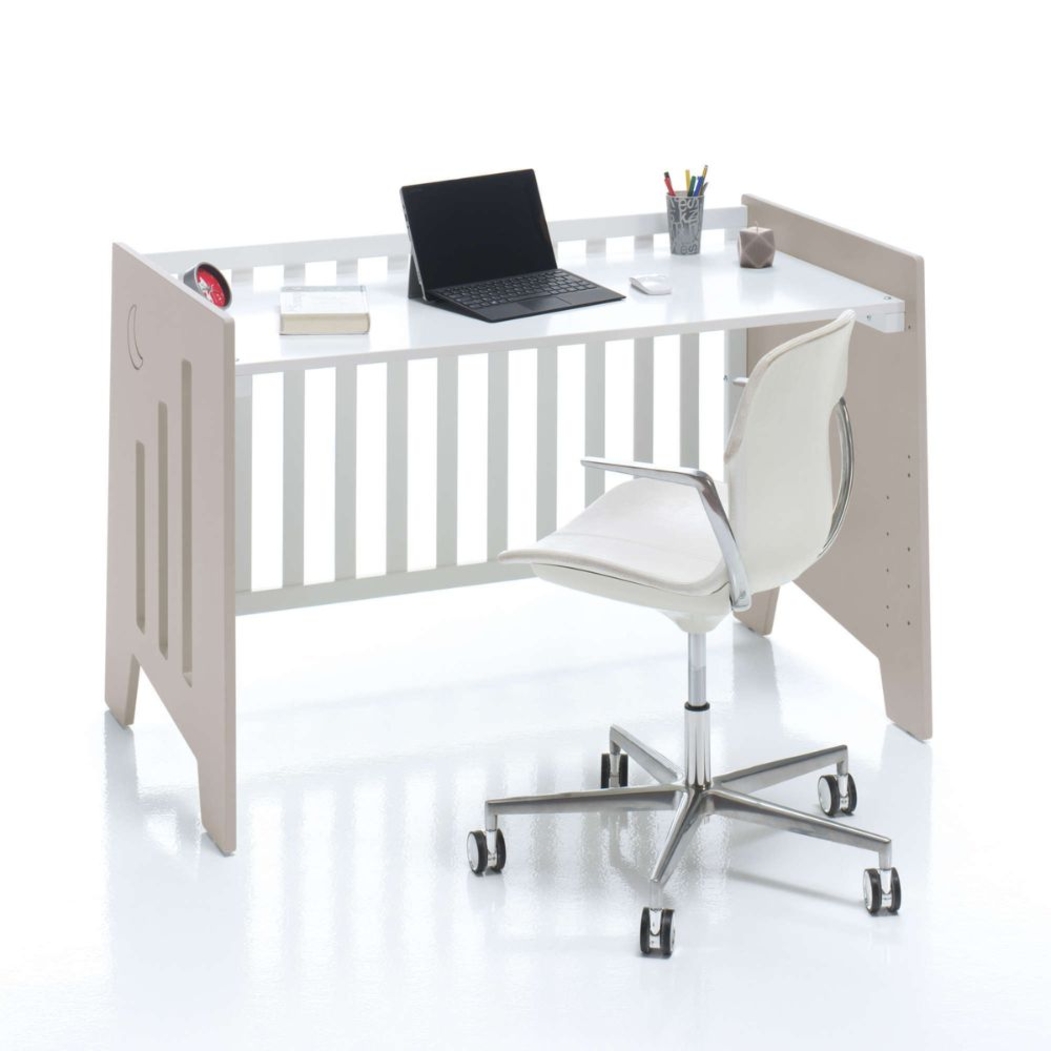 Berço Alondra Omni Beige 5 em 1 com Barra Infantil, Kit Co-Sleeping e Têxteis - Alondra - OMNI-K14-M7753-TX153