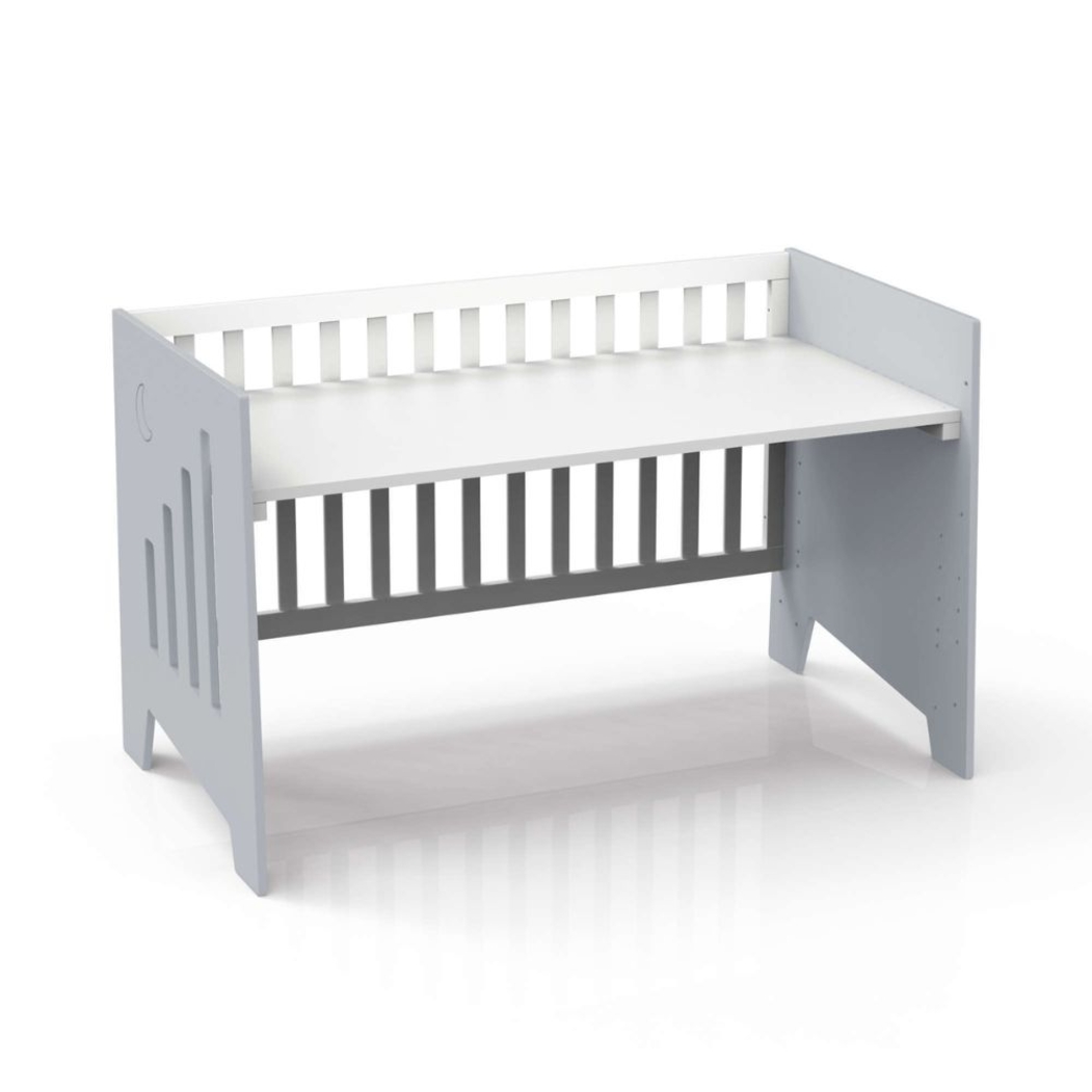 Berço Alondra Omni XL Grey 6 em 1 com Kit Co-Sleeping e Têxteis - Alondra - OMNIXL-K12-M7778-TX114