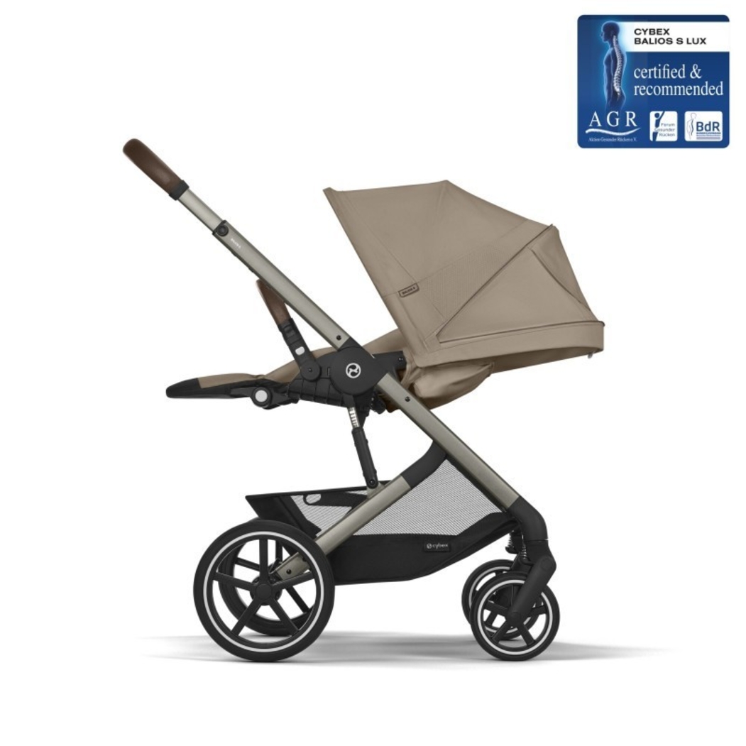 Carrinho de Bebé Balios S Lux Taupe, Babycoque Cloud G i-Size e Base Isofix G i-Size Cybex - Cybex - PACKBALIOS018-001