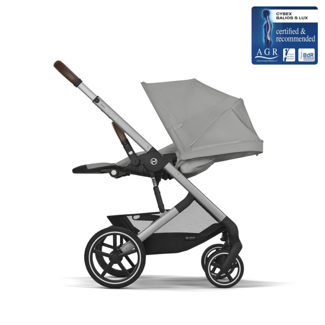 Carrinho de Bebé e Alcofa Balios S Lux Silver e Babycoque Cloud T i-Size Plus - Cybex - PACKBALIOS026-018