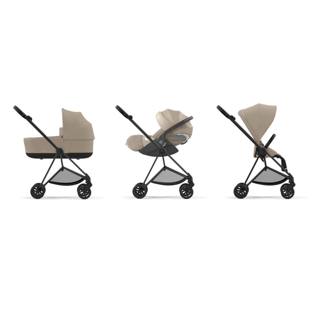 Carrinho de Bebé Mios Matt Black, Babycoque Cloud T i-Size Plus e Base T i-Size Cybex - Cybex - PACKMIOS012-014