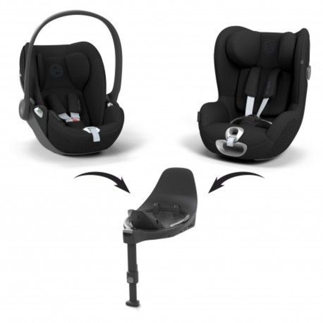Carrinho de Bebé Mios Matt Black, Babycoque Cloud T i-Size Plus e Base T i-Size Cybex - Cybex - PACKMIOS012-035