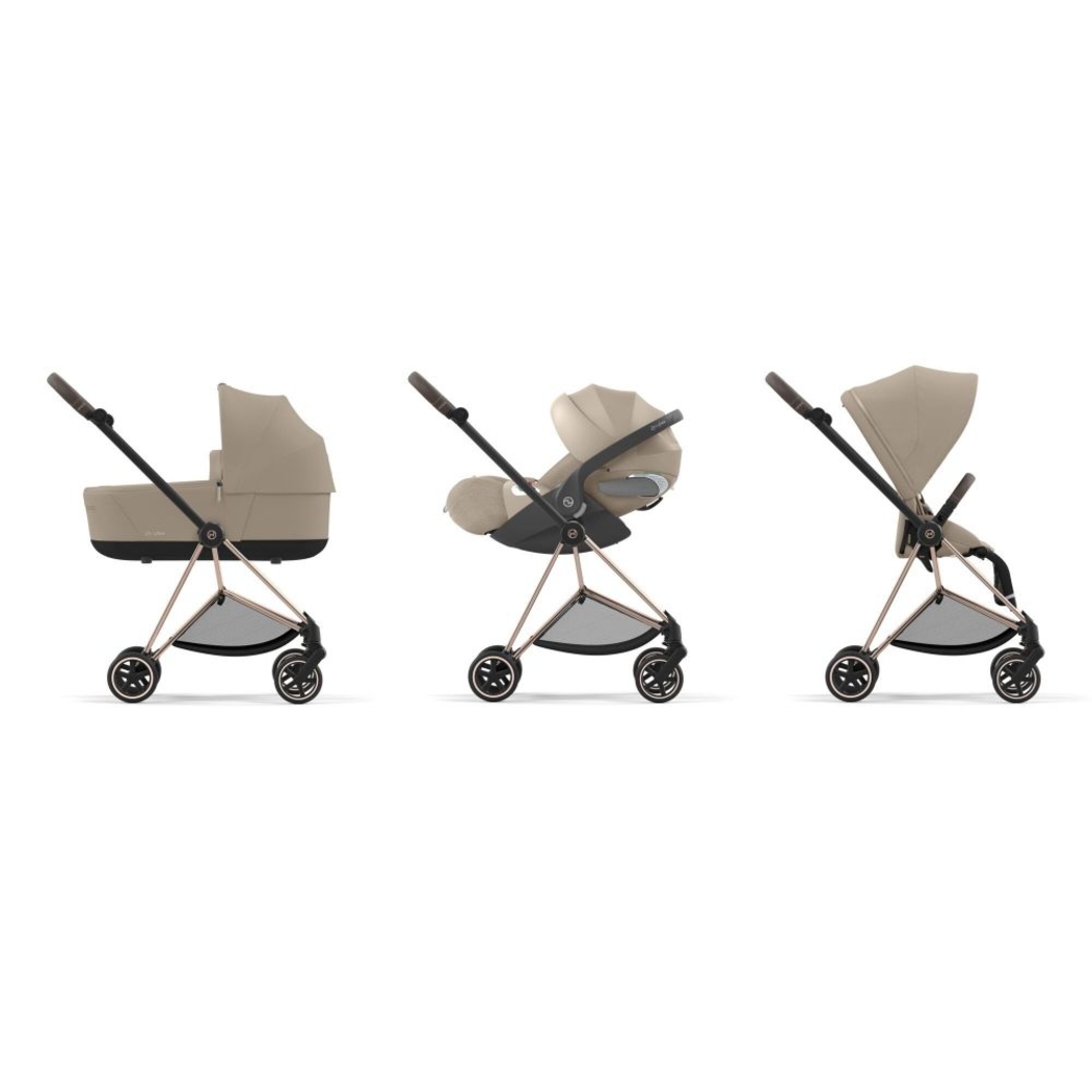 Carrinho de Bebé Mios Rosegold, Babycoque Cloud T i-Size Plus e Base T i-Size Cybex - Cybex - PACKMIOS016-005