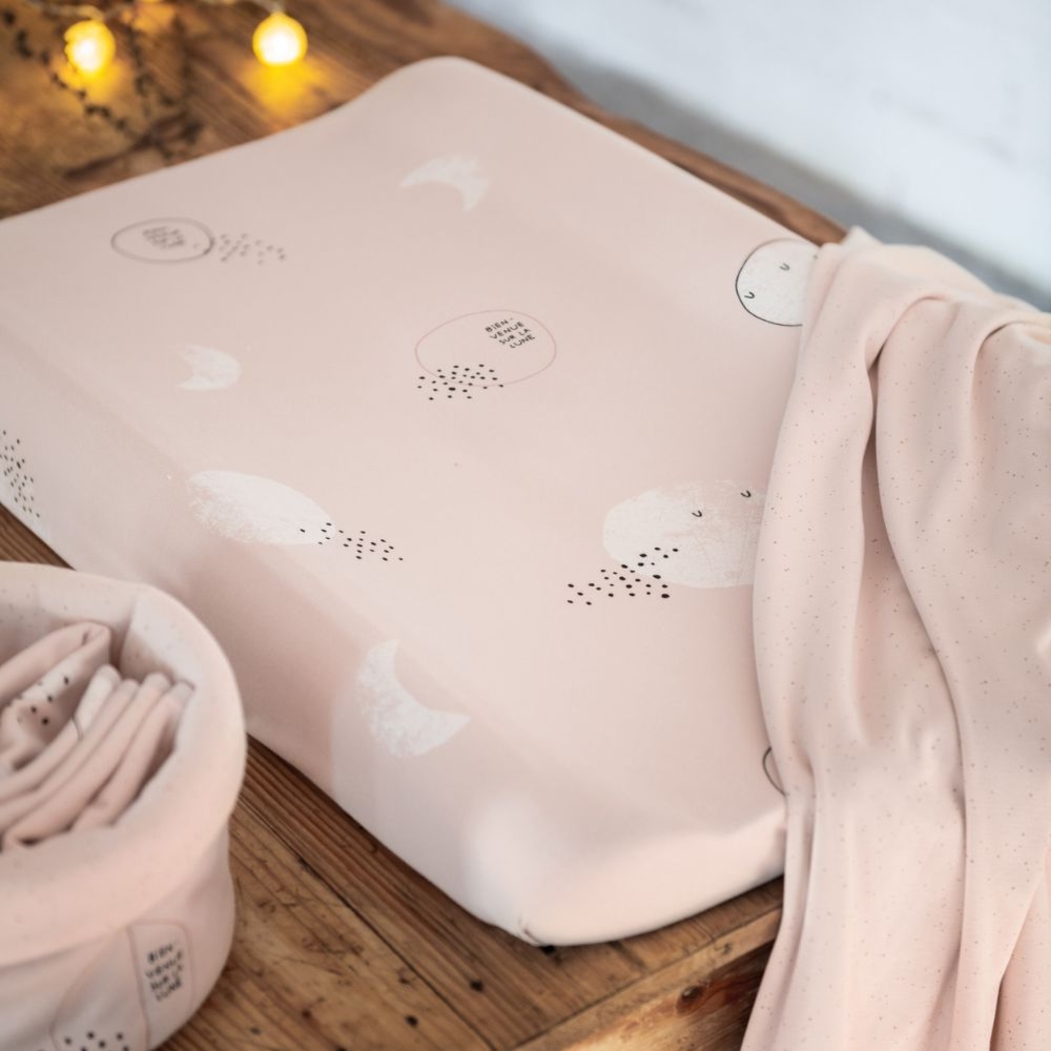 Colchão e Forra Muda-Fraldas Baby Clic Nuit Rosa - Baby Clic - PACKNUIT002-001