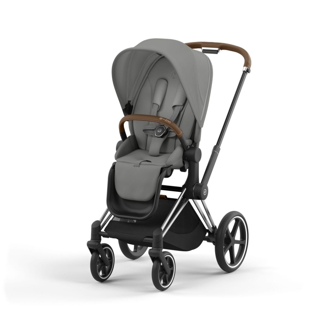Carrinho de Bebé Priam Chrome Brown, Babycoque Cloud T i-Size Plus e Base T Isofix i-Size Cybex - Cybex - PACKPRIAM012-009