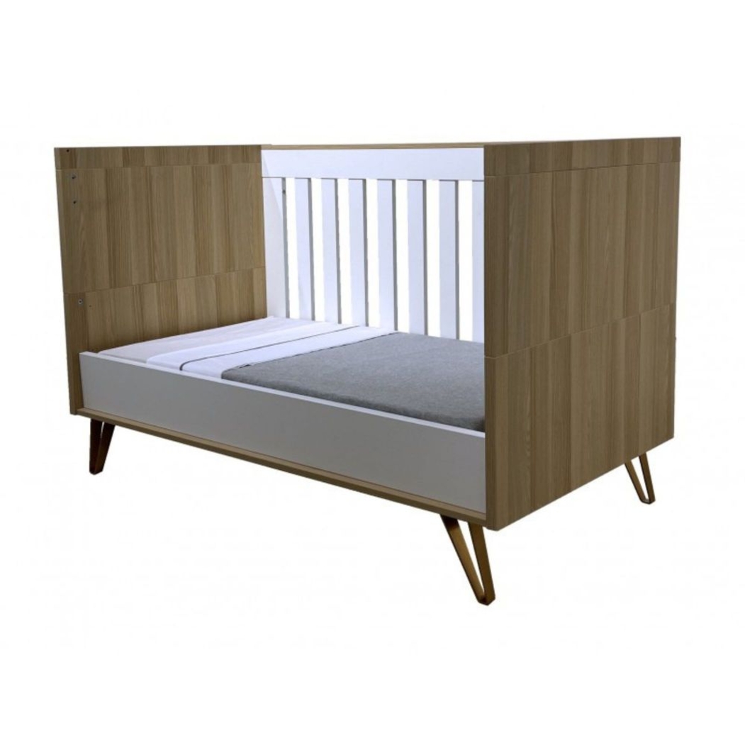 Berço Convertível Ikid Trieste Oak - Ikid - 8435587803447