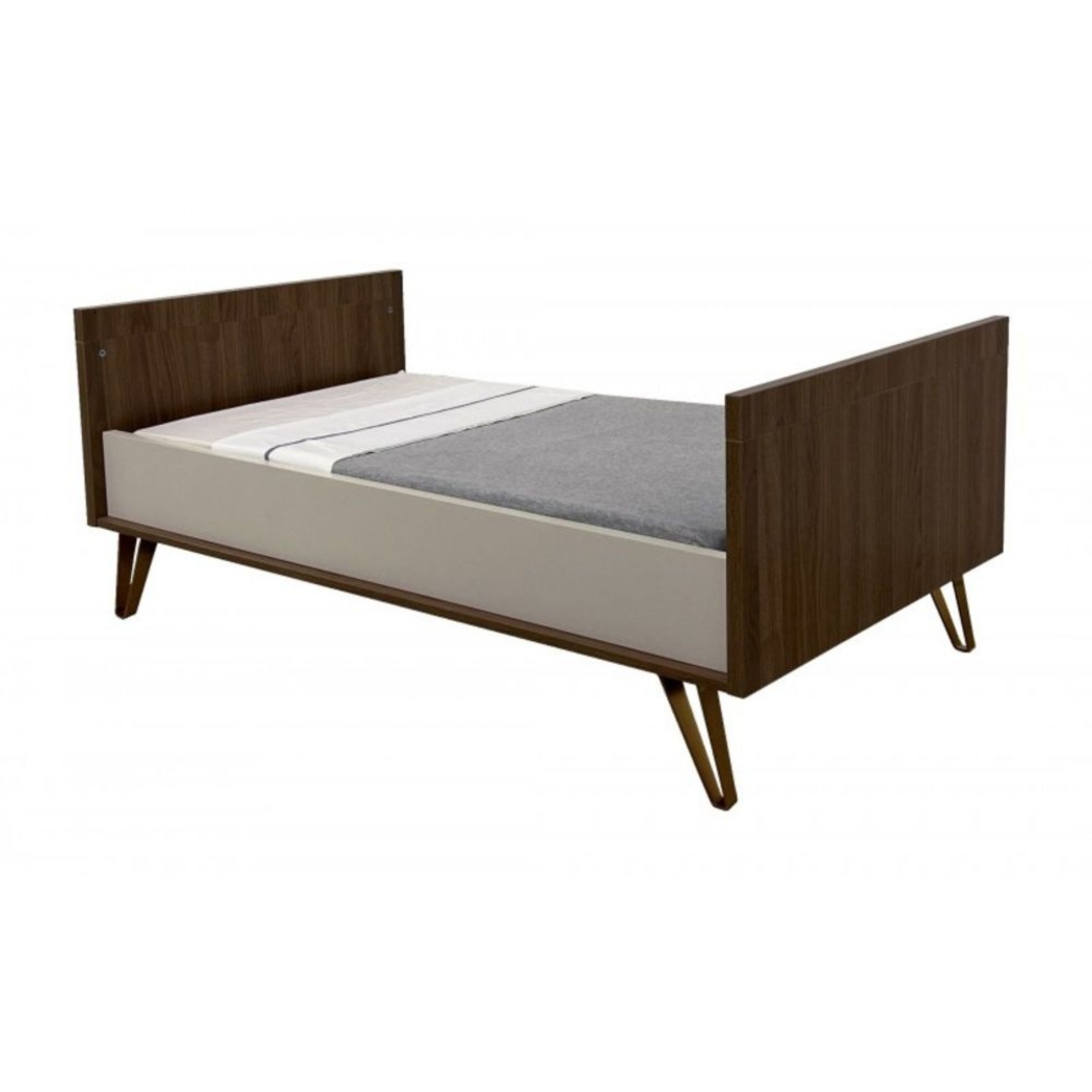 Berço Convertível Ikid Trieste Walnut - Ikid - 8435587803430