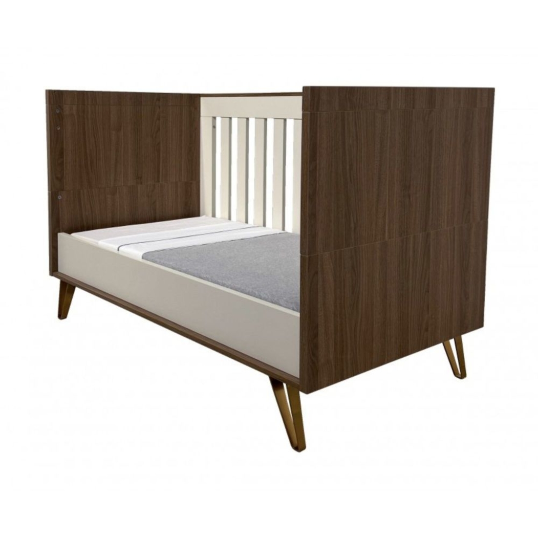 Berço Convertível Ikid Trieste Walnut - Ikid - 8435587803430