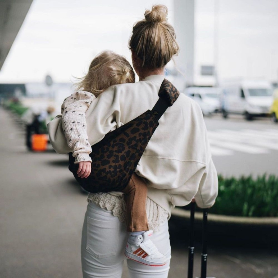 Porta-Bébes Wildride Print Brown Leopard - Wildride - 8720726081030