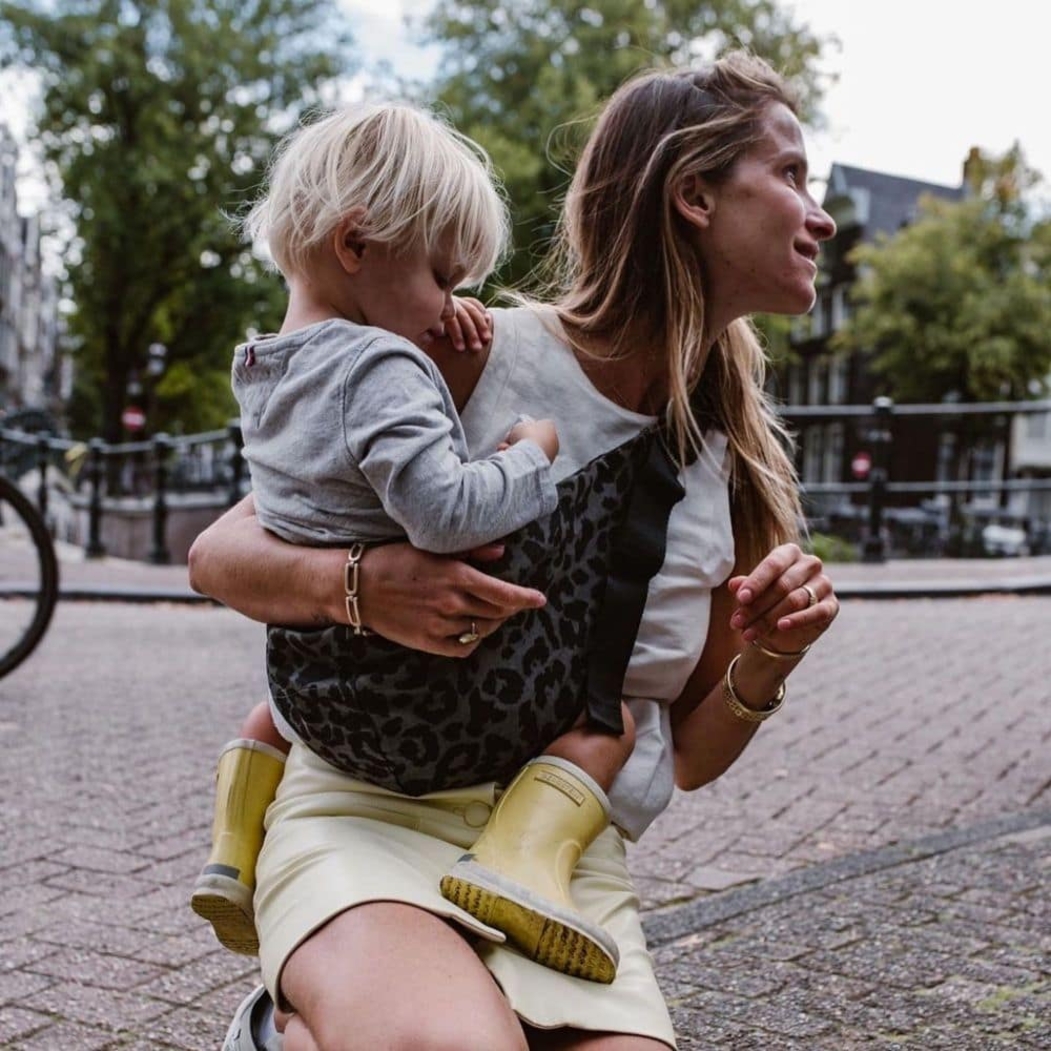 Porta-Bébes Wildride Print Grey Leopard - Wildride - 8720726081047